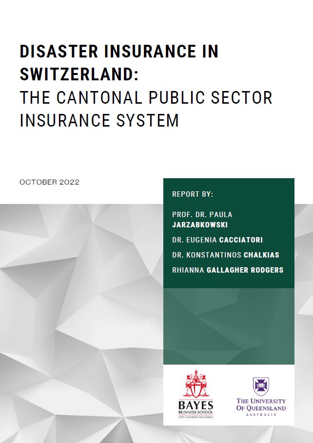 DISASTER INSURANCE IN SWITZERLAND: THE CANTONAL PUBLIC SECTOR INSURANCE SYSTEM