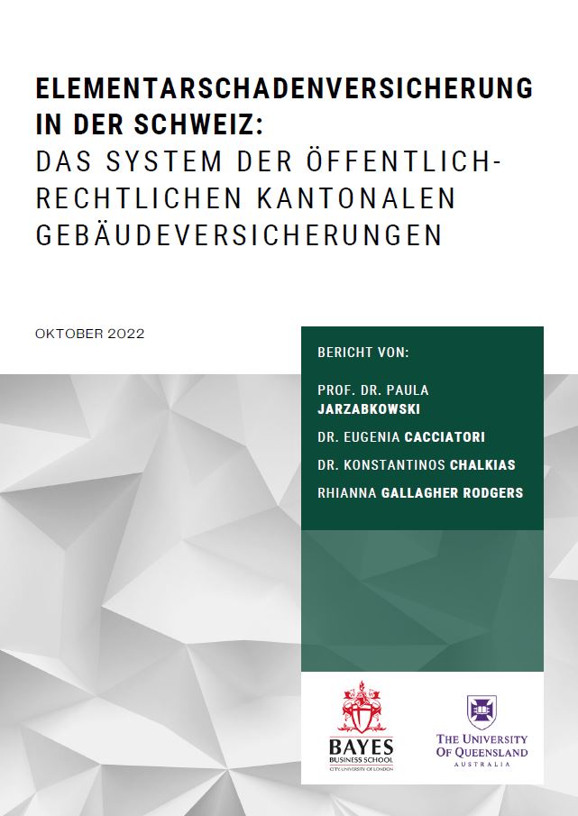 ELEMENTARSCHADENVERSICHERUNG IN DER SCHWEIZ: DAS SYSTEM DER ÖFFENTLICH - RECHTLICHEN KANTONALEN GEBÄUDEVERSICHERUNGEN